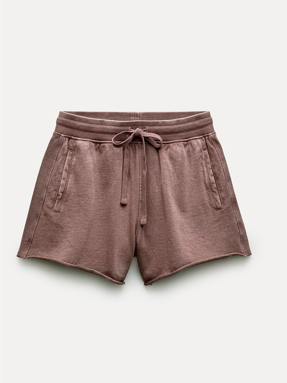 Zara Washed Effect Plush Shorts